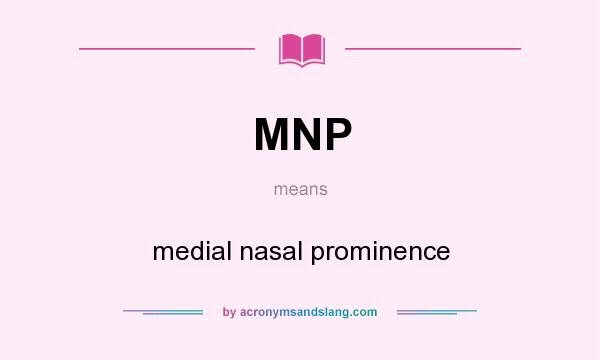 What does MNP mean? It stands for medial nasal prominence