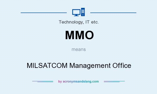 What does MMO mean? It stands for MILSATCOM Management Office