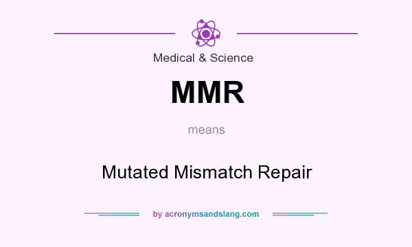 What does MMR mean? It stands for Mutated Mismatch Repair