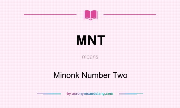 What does MNT mean? It stands for Minonk Number Two