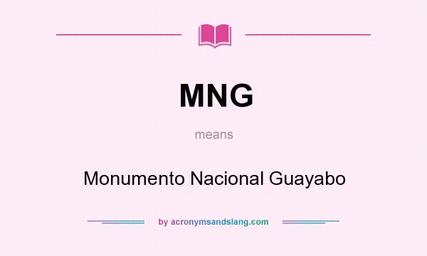 What does MNG mean? It stands for Monumento Nacional Guayabo