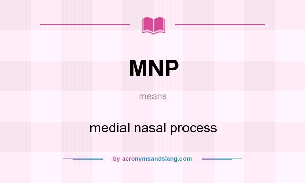What does MNP mean? It stands for medial nasal process