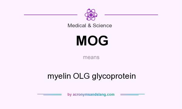 What does MOG mean? It stands for myelin OLG glycoprotein