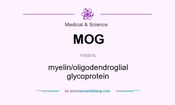 What does MOG mean? It stands for myelin/oligodendroglial glycoprotein