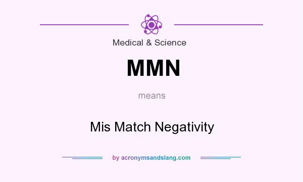 What does MMN mean? It stands for Mis Match Negativity