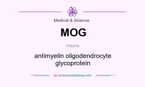 What does MOG mean? It stands for antimyelin oligodendrocyte glycoprotein