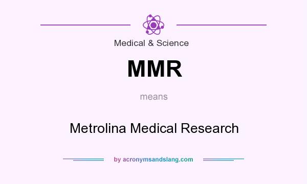 What does MMR mean? It stands for Metrolina Medical Research
