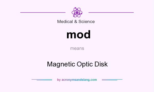 What does mod mean? It stands for Magnetic Optic Disk