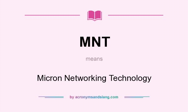 What does MNT mean? It stands for Micron Networking Technology