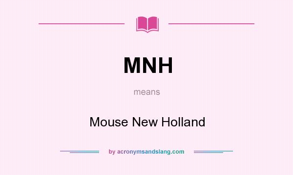 What does MNH mean? It stands for Mouse New Holland