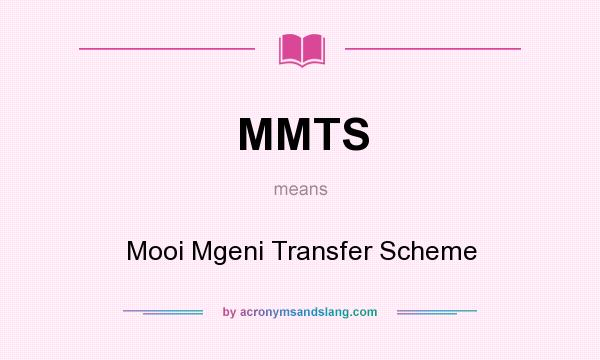 What does MMTS mean? It stands for Mooi Mgeni Transfer Scheme