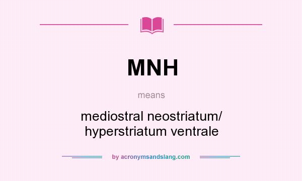 What does MNH mean? It stands for mediostral neostriatum/ hyperstriatum ventrale