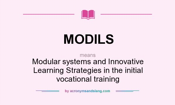 What does MODILS mean? It stands for Modular systems and Innovative Learning Strategies in the initial vocational training