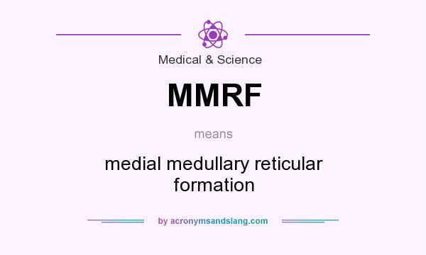 What does MMRF mean? It stands for medial medullary reticular formation