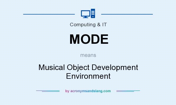 What does MODE mean? It stands for Musical Object Development Environment