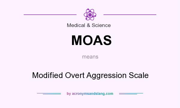 What does MOAS mean? It stands for Modified Overt Aggression Scale