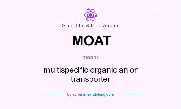 What does MOAT mean? It stands for multispecific organic anion transporter