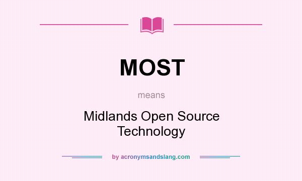 What does MOST mean? It stands for Midlands Open Source Technology