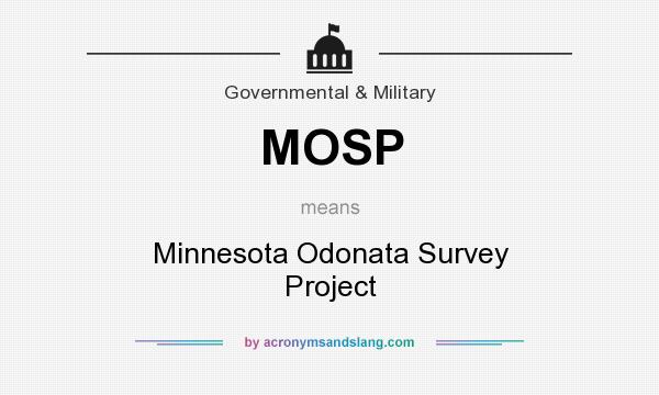 What does MOSP mean? It stands for Minnesota Odonata Survey Project