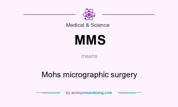 What does MMS mean? It stands for Mohs micrographic surgery
