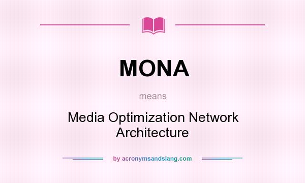 What does MONA mean? It stands for Media Optimization Network Architecture
