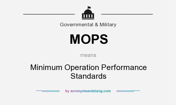 What does MOPS mean? It stands for Minimum Operation Performance Standards