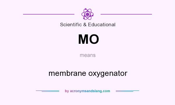 What does MO mean? It stands for membrane oxygenator