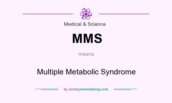 What does MMS mean? It stands for Multiple Metabolic Syndrome
