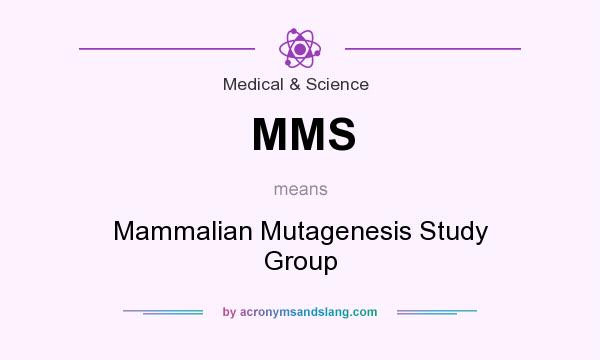 What does MMS mean? It stands for Mammalian Mutagenesis Study Group