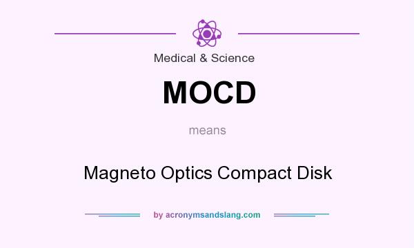 What does MOCD mean? It stands for Magneto Optics Compact Disk