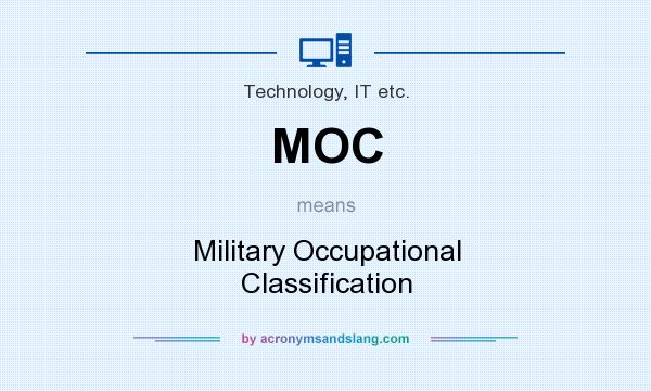 What does MOC mean? It stands for Military Occupational Classification