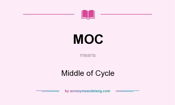 What does MOC mean? It stands for Middle of Cycle