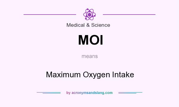 What does MOI mean? It stands for Maximum Oxygen Intake