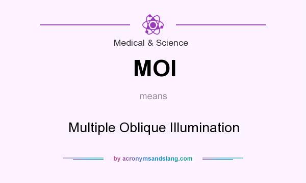 What does MOI mean? It stands for Multiple Oblique Illumination