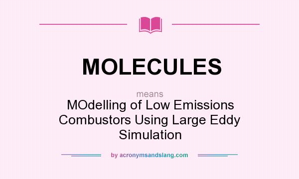 What does MOLECULES mean? It stands for MOdelling of Low Emissions Combustors Using Large Eddy Simulation