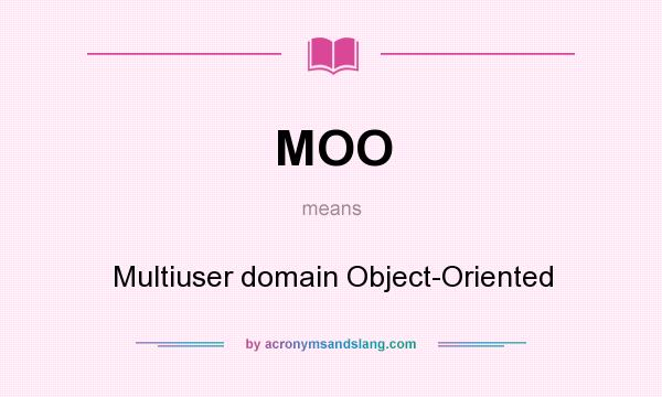 What does MOO mean? It stands for Multiuser domain Object-Oriented