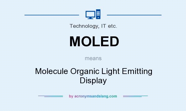 What does MOLED mean? It stands for Molecule Organic Light Emitting Display