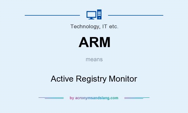 What does ARM mean? It stands for Active Registry Monitor