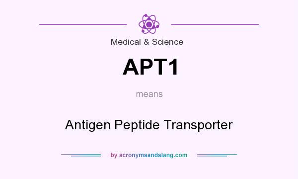 What does APT1 mean? It stands for Antigen Peptide Transporter