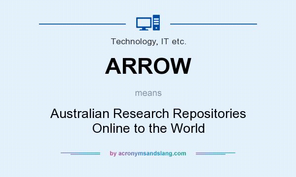 What does ARROW mean? It stands for Australian Research Repositories Online to the World