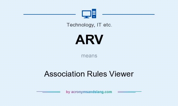 What does ARV mean? It stands for Association Rules Viewer