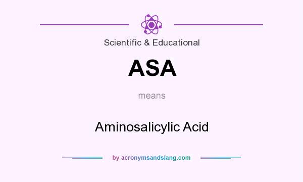 What does ASA mean? It stands for Aminosalicylic Acid