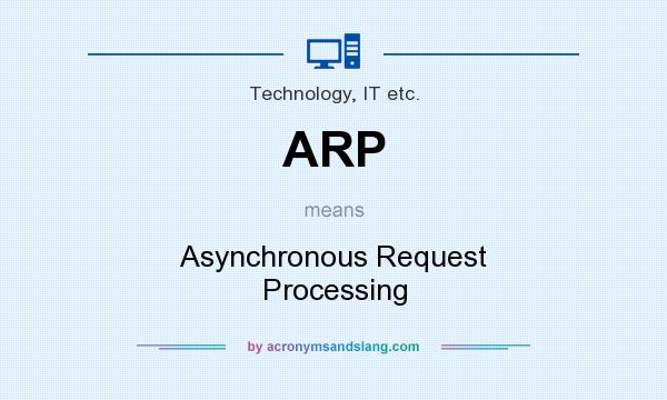What does ARP mean? It stands for Asynchronous Request Processing