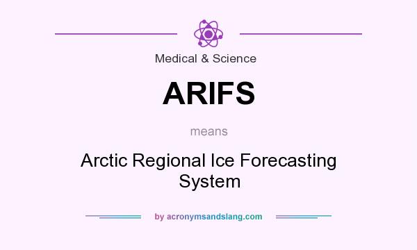 What does ARIFS mean? It stands for Arctic Regional Ice Forecasting System
