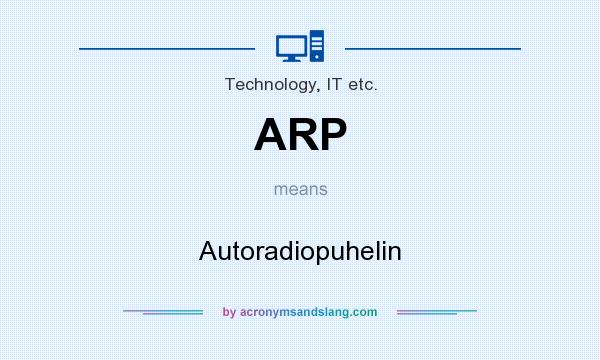 What does ARP mean? It stands for Autoradiopuhelin