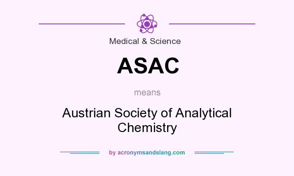 What does ASAC mean? It stands for Austrian Society of Analytical Chemistry