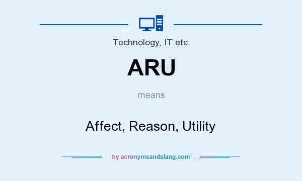 What does ARU mean? It stands for Affect, Reason, Utility