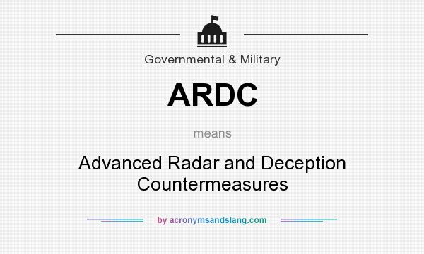 What does ARDC mean? It stands for Advanced Radar and Deception Countermeasures
