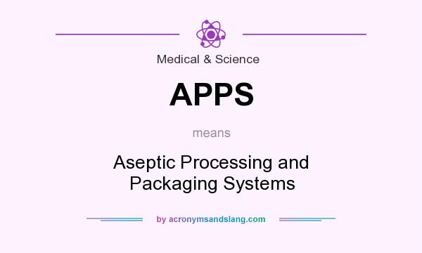 What does APPS mean? It stands for Aseptic Processing and Packaging Systems