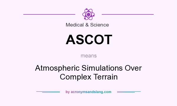 What does ASCOT mean? It stands for Atmospheric Simulations Over Complex Terrain